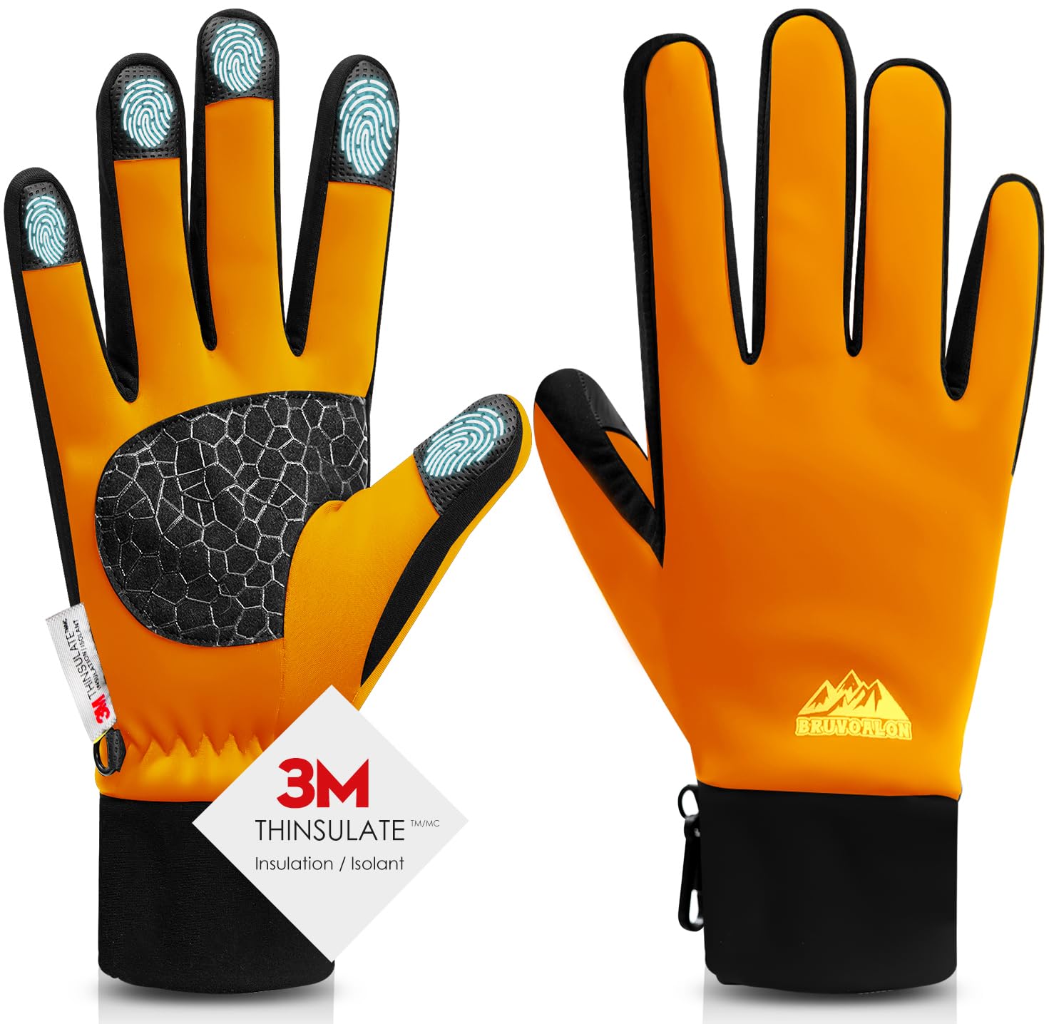 W429 Winter Gloves — Orange