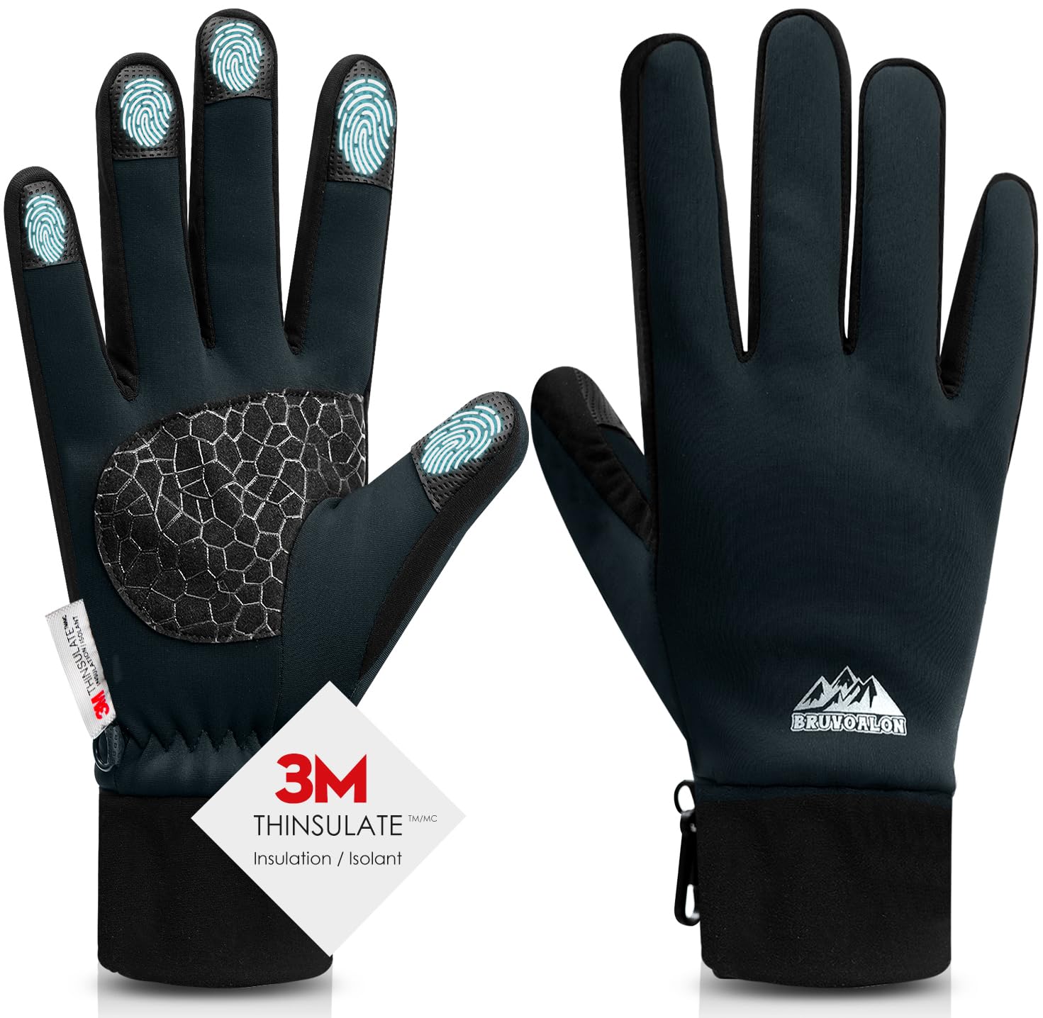 W429 Winter Gloves — Deep Blue