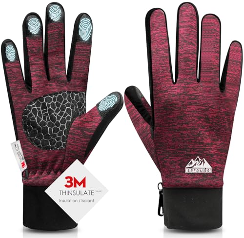 W429 Winter Gloves — Black/Red