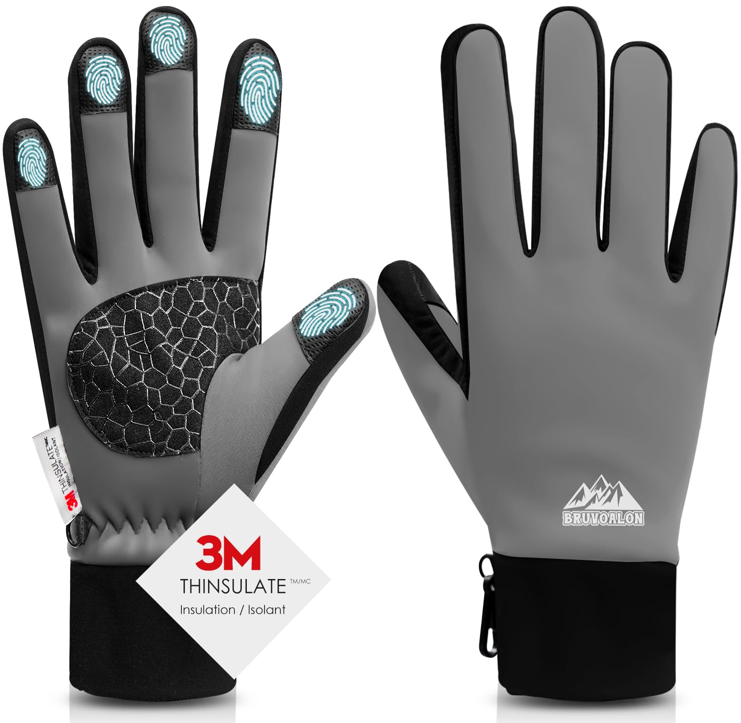 W429 Winter Gloves — Gray