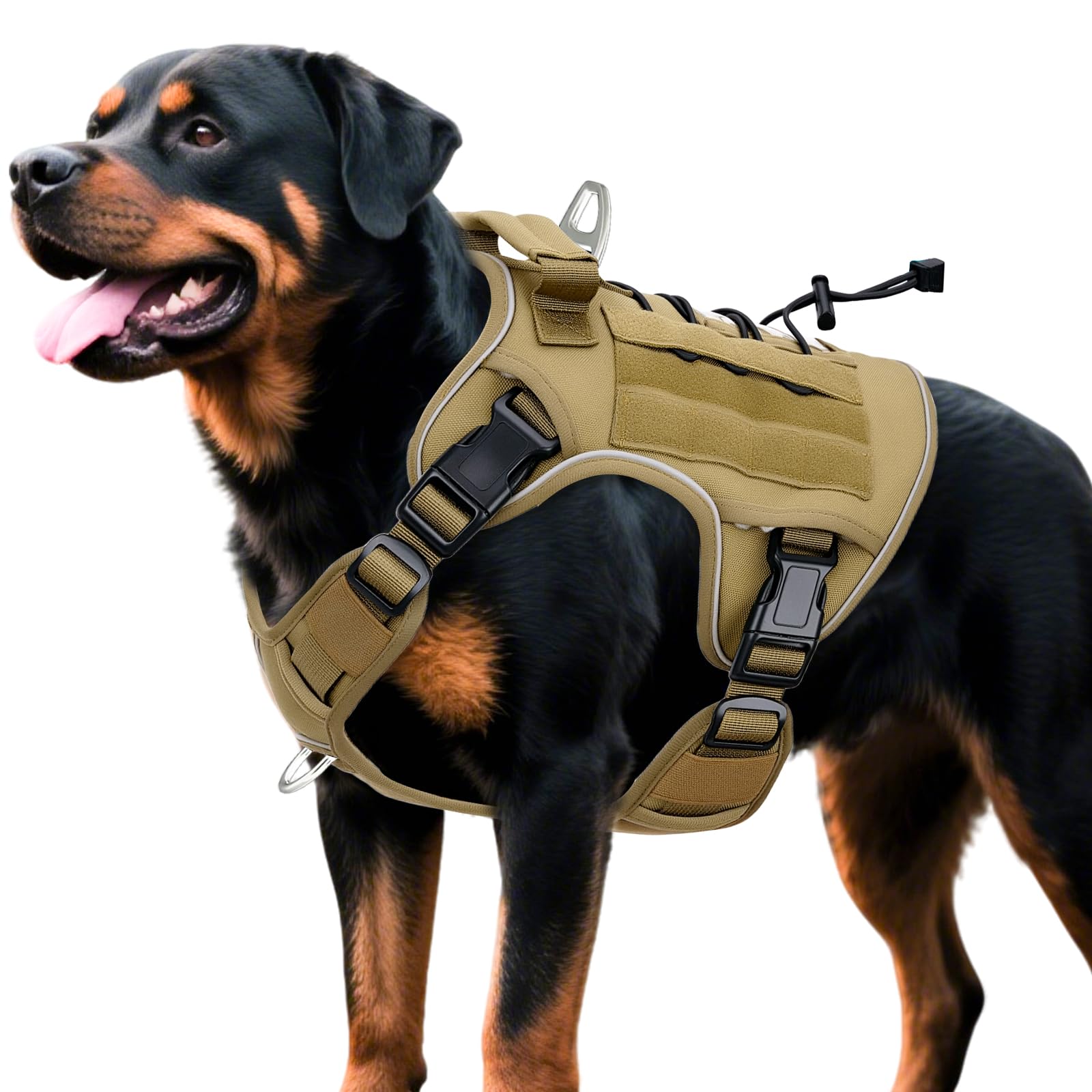 Tactical Dog Harness — Khaki