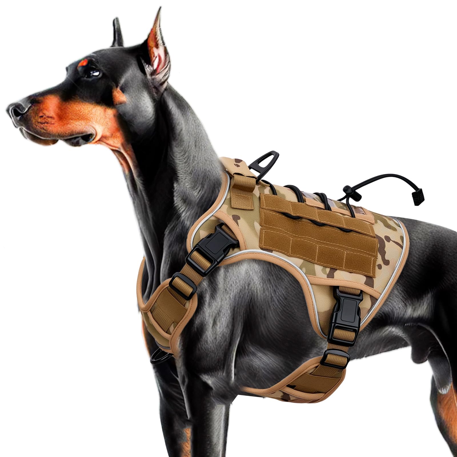 Tactical Dog Harness — Desert Camo