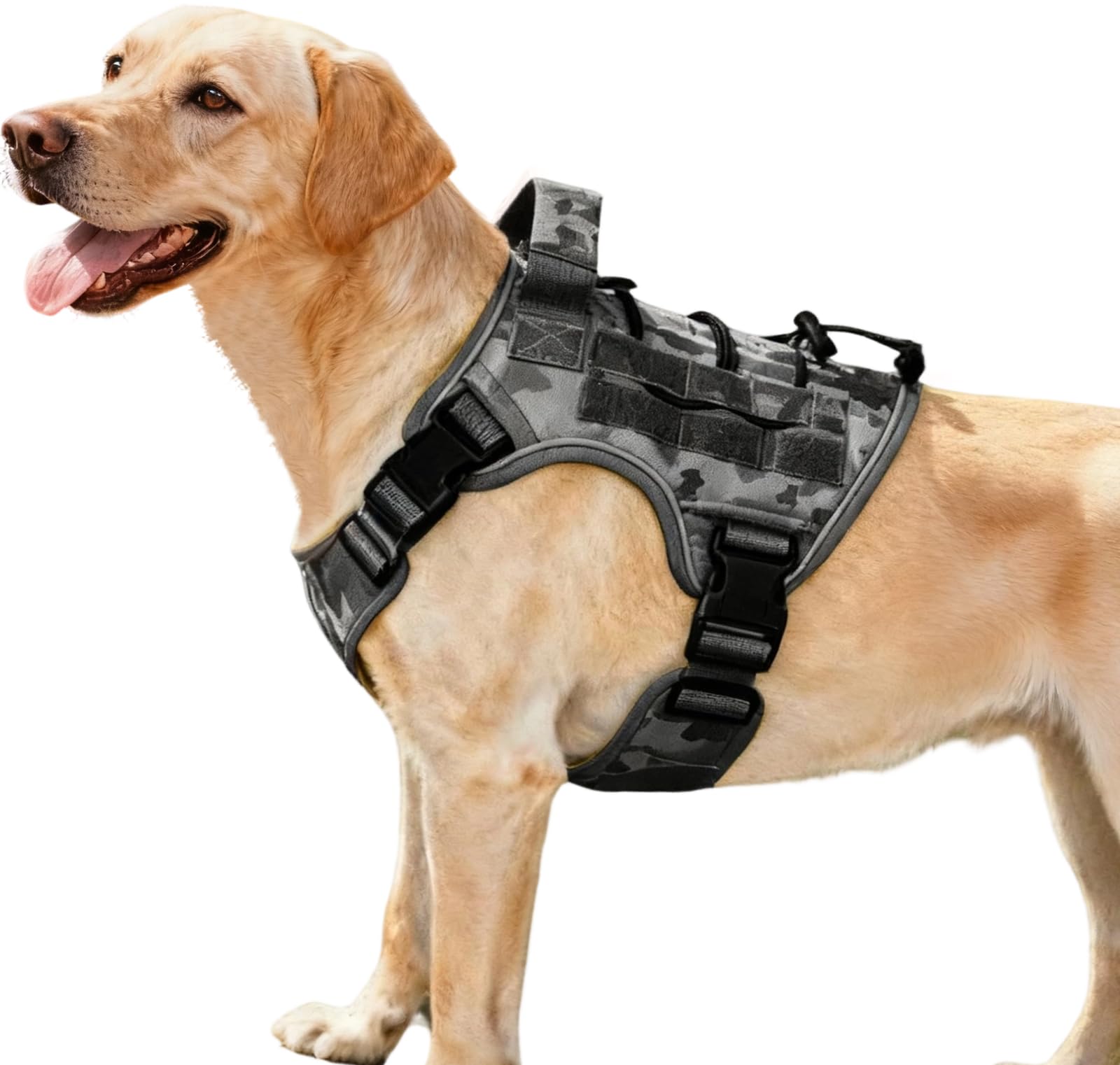Tactical Dog Harness — Gray Camo