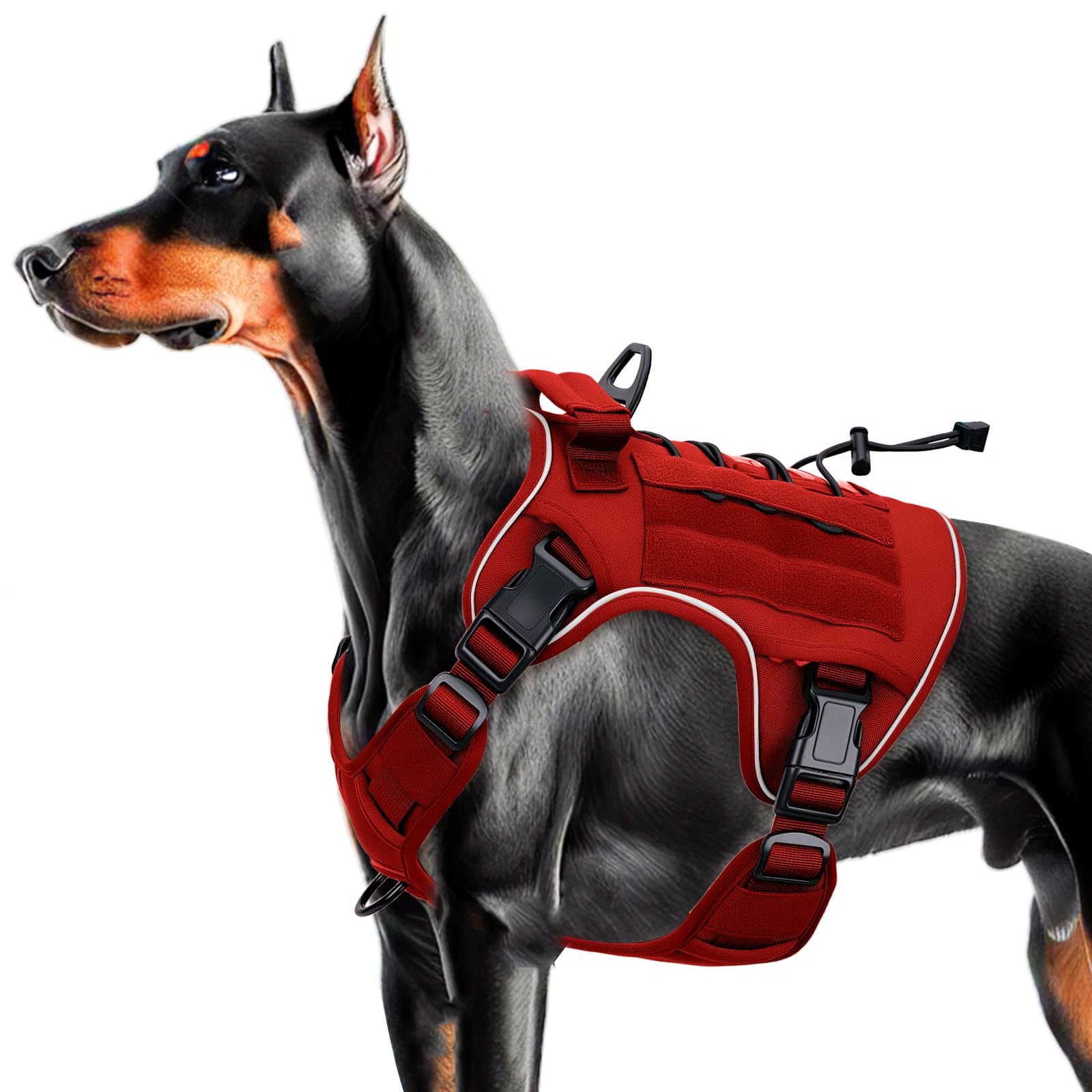 Tactical Dog Harness — Red